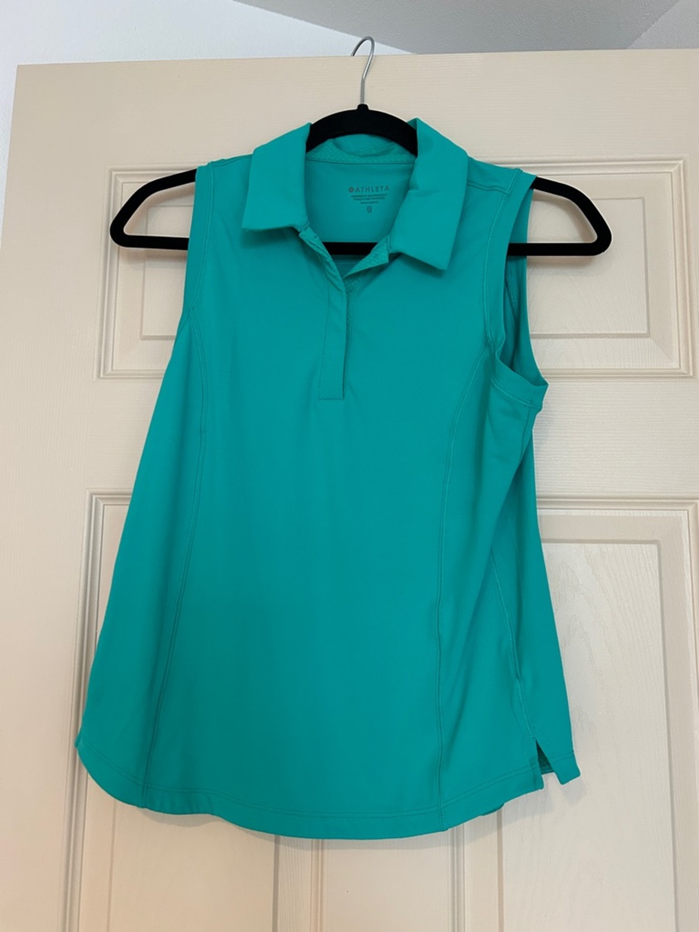 Athleta Teal Sleeveless Polo Top size XS